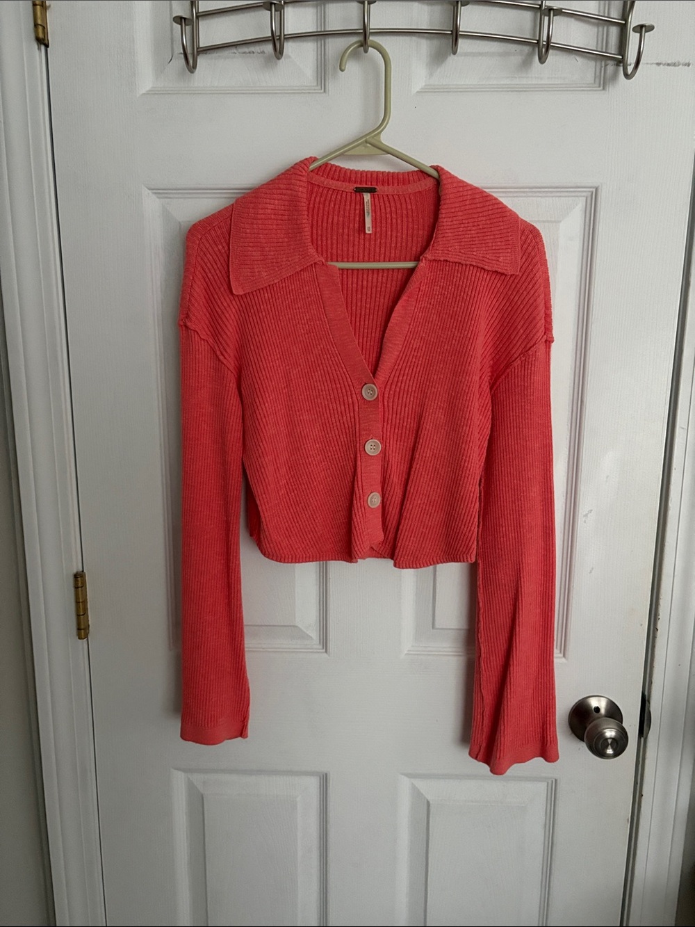 Free People collared ribbed top